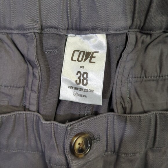 Cove USA Pants Men's 38 Gray Chino Pants Stretch Elastic Waist Casual - Picture 9 of 11